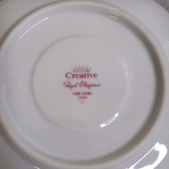 Creative Fine China Royal Elegance Teacup & Saucer Set of 3 - Picture 6 of 10
